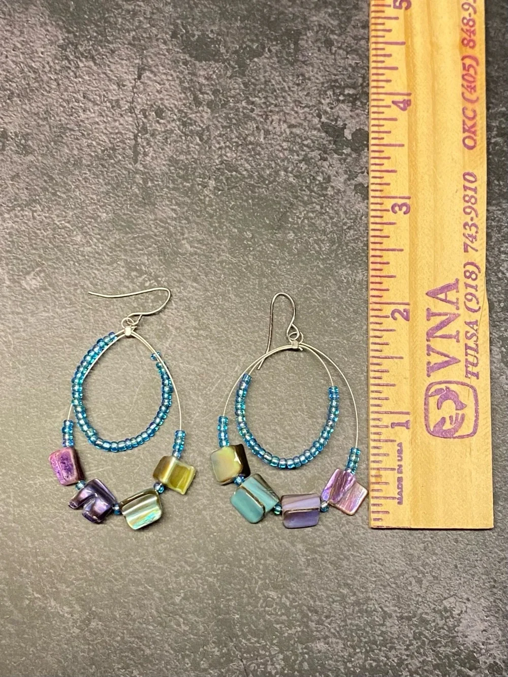 Boho Multicolor 3-piece Abalone Shell Bead Set: Necklace, Bracelet and Earrings
